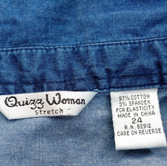 Quizz Denim look Chambre Jean Stretch Plus Sz 24 - Picture 6 of 7